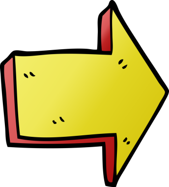 bir insan tarafından çizilmiş karalama yönetmenliği oku