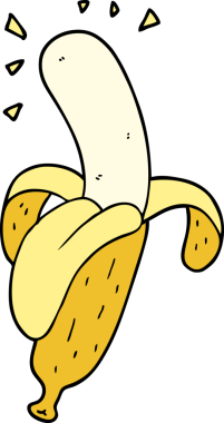 bir insan tarafından çizilmiş muz karikatürü