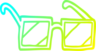 Bir insan tarafından çizilmiş bir karikatür karesinin soğuk gradyan çizgisi.