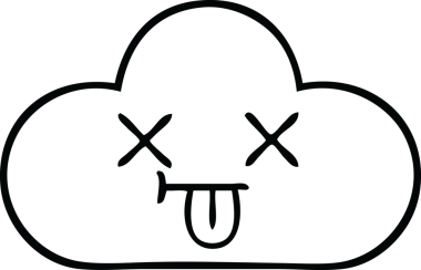 Bir insan tarafından çizilmiş bir fırtına bulutu çizimi