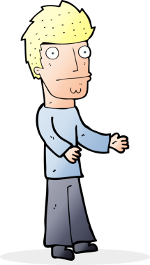 Bir insan tarafından çizilmiş, kafası karışmış bir adam.