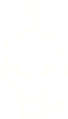 Bir insan tarafından çizilen Noel Kedisi Tebeşiri