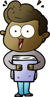 Bir insan tarafından çizilmiş bir kitabı olan karikatürist.