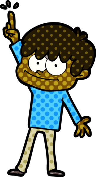 Bir insan tarafından çizilmiş mutlu çizgi film adamı.