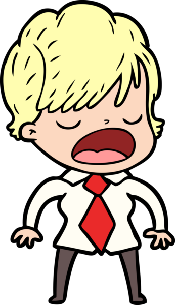 Bir insan tarafından çizilmiş bir karikatür kadın konuşuyor.