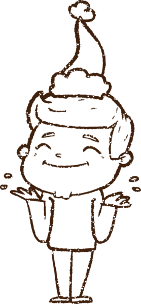 Bir insan tarafından çizilmiş Noel Adamı Kömürü