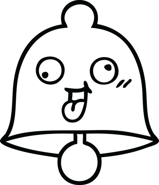 Bir insan tarafından çizilmiş bir çanın çizgi çizimi