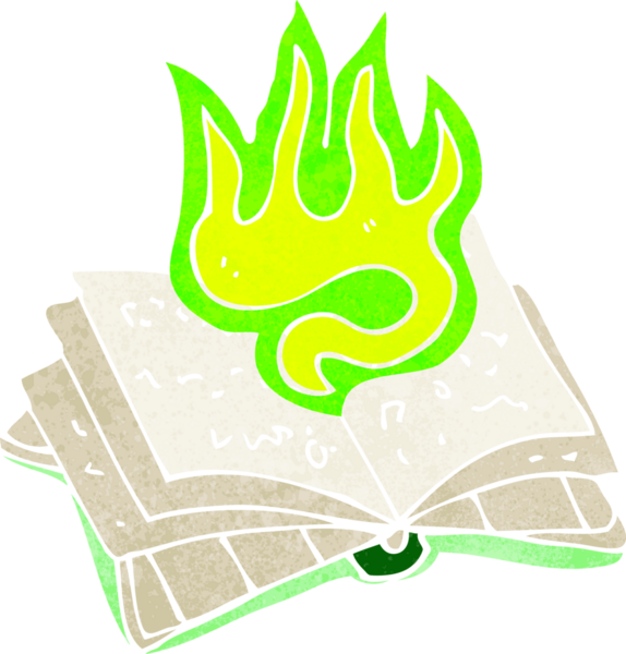 bir insan tarafından çizilmiş bir büyü kitabı.