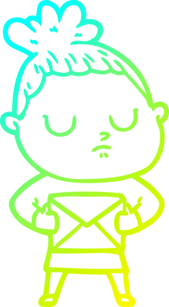 Bir insan tarafından çizilmiş soğuk bir çizgi film çizimi.