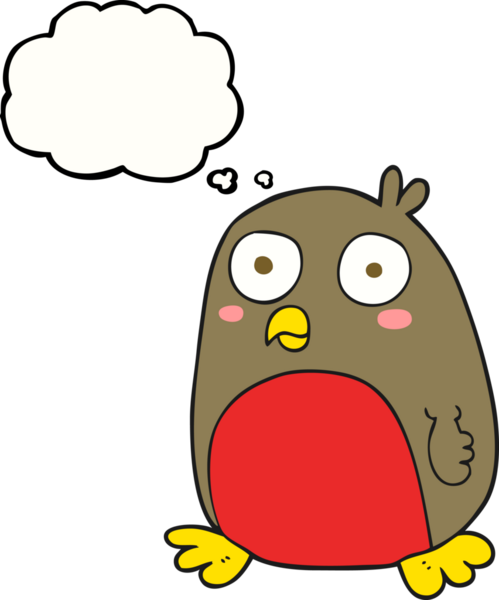 Bir insan tarafından çizilmiş serbest çizim balon karikatür noel robini.