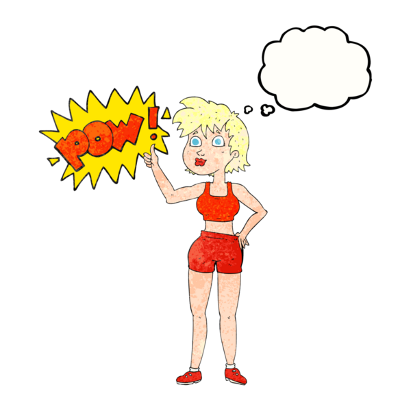 Mutlu jimnastik salonundaki kadın bir insan tarafından çizilmiş.