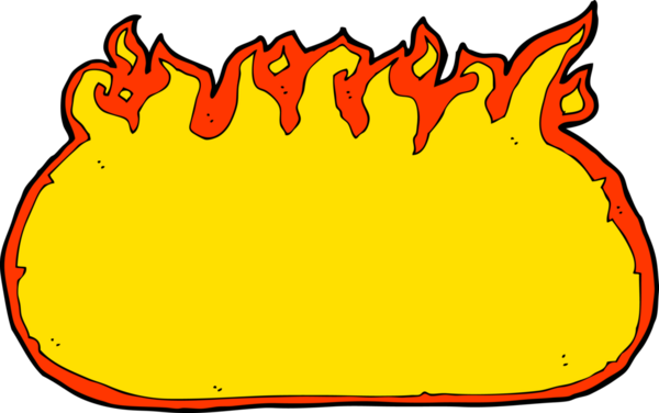 Bir insan tarafından çizilmiş çizgi film ateş sınırı