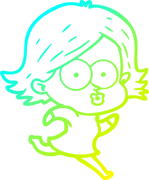 Bir insan tarafından somurtulmuş çizgi film kızı çizimi.