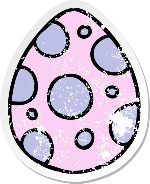 İnsan eliyle çizilmiş garip bir paskalya yumurtasının sıkıntılı çıkartması.