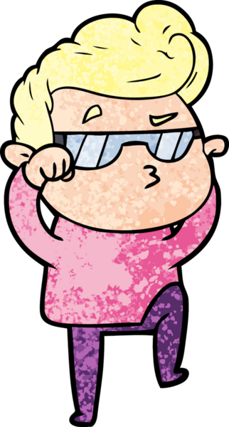 Bir insan tarafından çizilmiş havalı bir çizgi film.