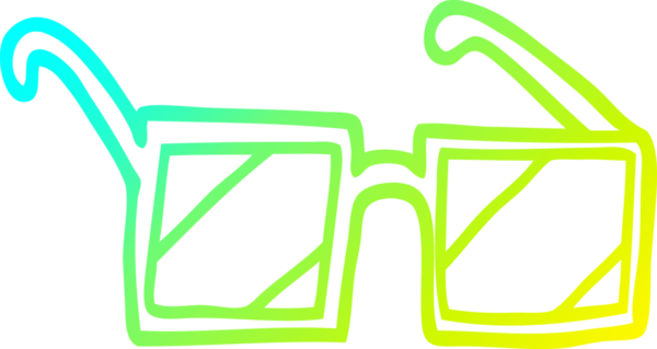 Bir insan tarafından çizilmiş bir karikatür karesinin soğuk gradyan çizgisi.