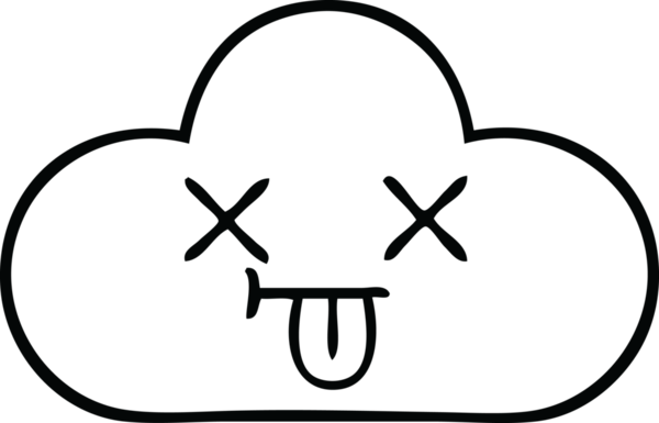 Bir insan tarafından çizilmiş bir fırtına bulutu çizimi