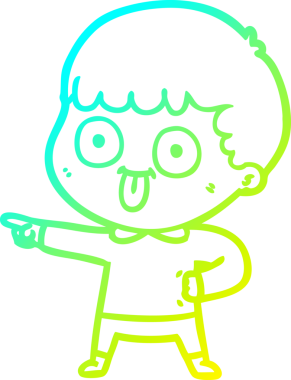 Bir insan tarafından çizilmiş soğuk çizgi çizgi film karakteri.