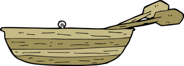 Bir insan tarafından çizilmiş karikatür sandalları.