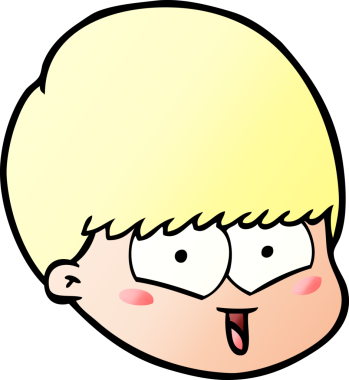 Bir insan tarafından çizilmiş mutlu çocuk çizgi filmi.