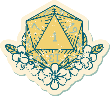 Retro Dövme Tarzı Doğal Zarlar Bir insan tarafından çizilmiş çiçek elementleri ile yuvarlanır