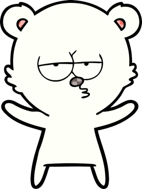 Bir insan tarafından çizilmiş kutup ayısı karikatürü