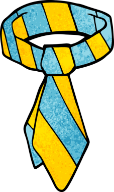 Bir insan tarafından çizilmiş karikatür kravatı.