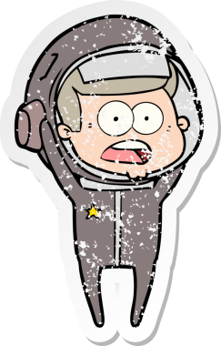 Bir karikatürün sıkıntılı çıkartması bir insan tarafından çizilmiş astronotu şaşırttı.