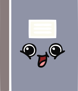 Bir insan tarafından çizilmiş düz renkli bir defter çizimi