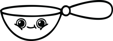 Bir insan tarafından çizilmiş bir kaşık çizimi.