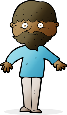 Bir insan tarafından çizilmiş mutlu bir adam.