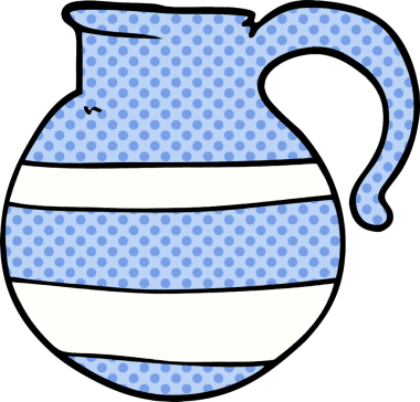 Bir insan tarafından çizilmiş bir sürahi karalama.