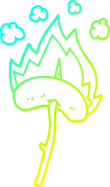 Bir insan tarafından çizilmiş bir sosislinin soğuk gradyan çizimi