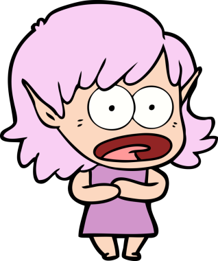 Bir insan tarafından çizilen elf kızı şok etti.