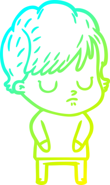 Bir insan tarafından çizilmiş bir karikatür kadın çizimi.