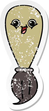 Bir insan tarafından çizilmiş karikatür fırçasının sıkıntılı çıkartması.