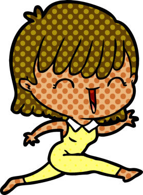 Bir insan tarafından çizilmiş karikatür kadın.