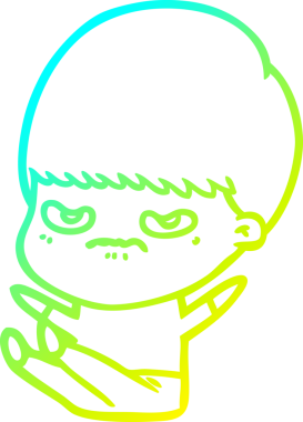 Bir insan tarafından çizilen çizgi film karakteri çizimi.