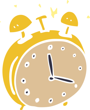 bir insan tarafından çizilmiş çizgi roman alram saati