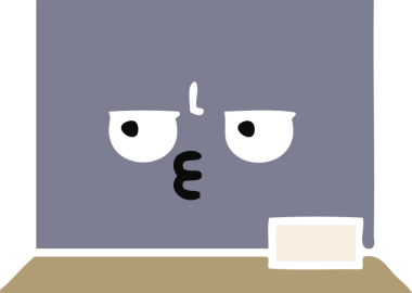 Bir insan tarafından çizilmiş düz renk retro karikatürü