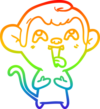 gökkuşağı gradyan çizgisi insan tarafından çizilmiş çılgın bir çizgi maymun çizimi