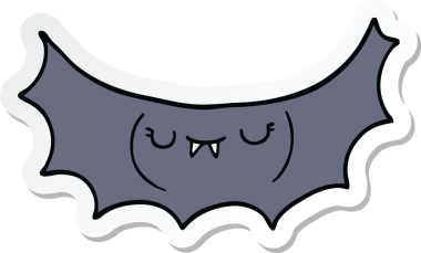 Bir insan tarafından çizilmiş bir vampir yarasanın çıkartması.