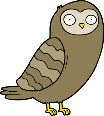 bir insan tarafından çizilmiş bir baykuş.