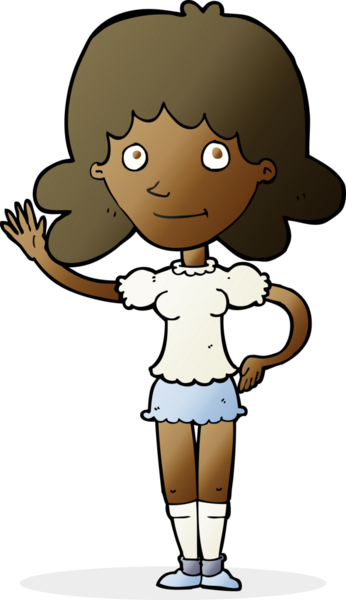 Bir insan tarafından çizilmiş karikatür kadın.