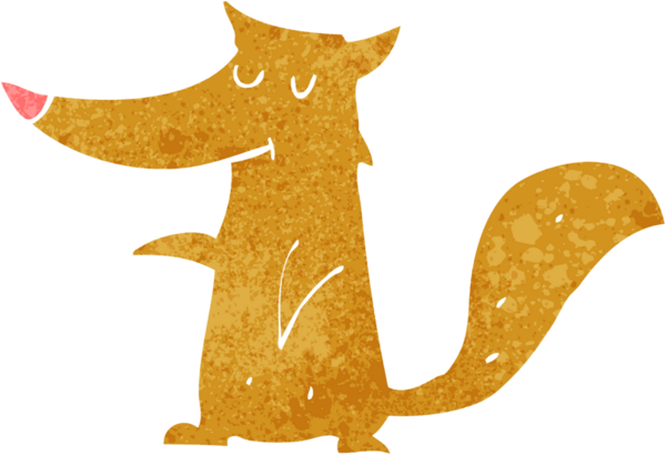 bir insan tarafından çizilmiş tilki çizgi filmi