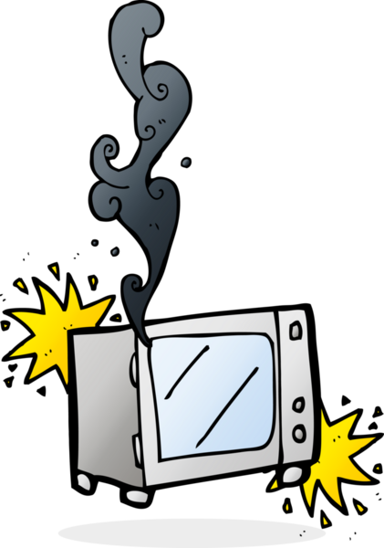 Bir insan tarafından çizilmiş mikro dalga fırın.