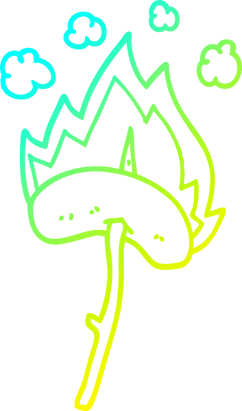 Bir insan tarafından çizilmiş bir sosislinin soğuk gradyan çizimi