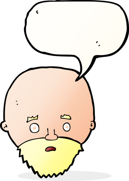 Bir insan tarafından çizilmiş sakallı bir karikatür.