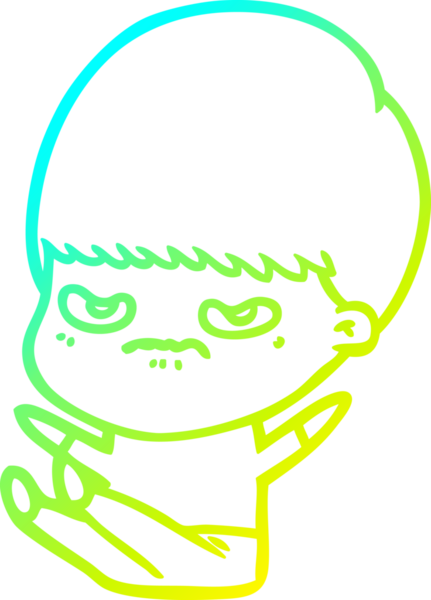 Bir insan tarafından çizilen çizgi film karakteri çizimi.