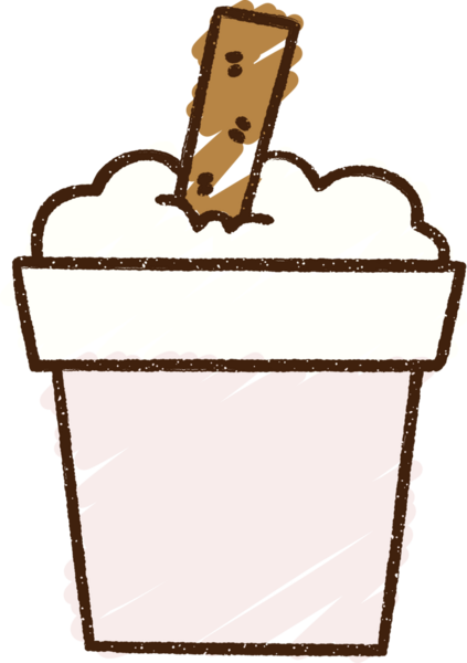 Bir insan tarafından çizilmiş dondurma tebeşiri.